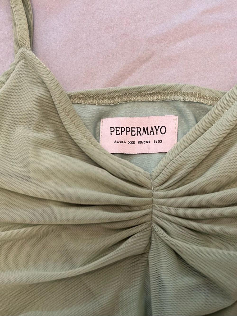 Peppermayo Sage Green Spaghetti-Strap Maxi Dress - Picture 3 of 3
